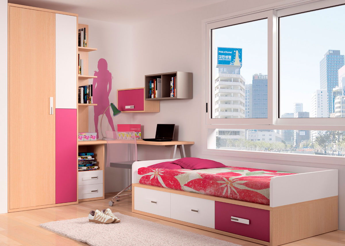 Dormitorio infantil con cama modular - Tocamadera